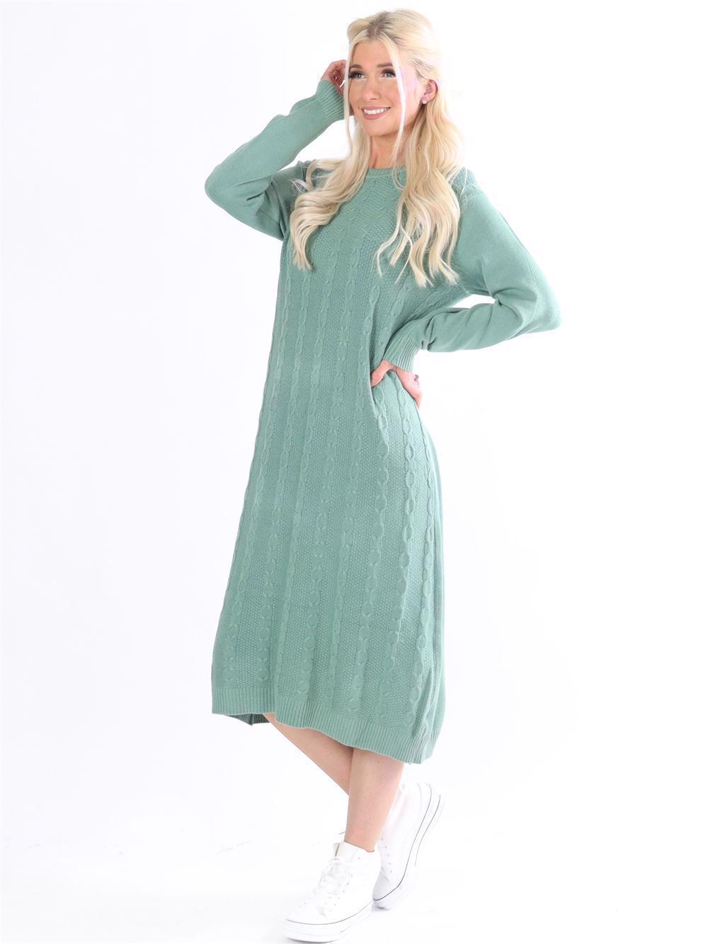 Melanie - Svart mjuk stickad klänning med stretch